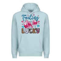 Blue Mist feeling lucky valentine's day olivia Premium Hoodie - OliviaCreatesArt