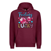 Burgundy feeling lucky valentine's day olivia Premium Hoodie - OliviaCreatesArt