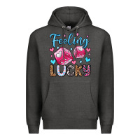 Charcoal Heather feeling lucky valentine's day olivia Premium Hoodie - OliviaCreatesArt