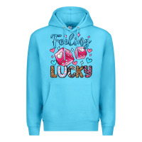 Ocean Blue feeling lucky valentine's day olivia Premium Hoodie - OliviaCreatesArt
