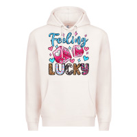 Pale Pink feeling lucky valentine's day olivia Premium Hoodie - OliviaCreatesArt