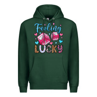 Sports Green feeling lucky valentine's day olivia Premium Hoodie - OliviaCreatesArt