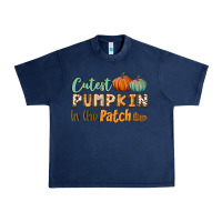 Navy cutest pumpkin in the patch Urban Heavy Tee - BundleAndBundleShop