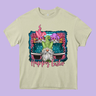 Happy Easter Gnomes Farm Truck Heavy Core Tee Designed By Jasminsmagicworld