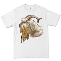 White kiko goat face Premium Tee - LillyAllenDesigns