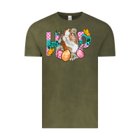 Vintage Olive Hop Bunny Easter Vintage Tee - BundleAndBundleShop