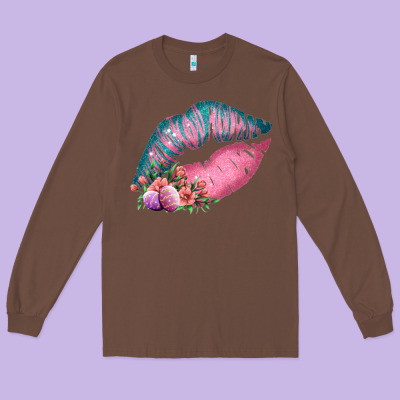 Eared Turquoise Pink Easter Lips Long Sleeve Tee Designed By Bettercallsaul