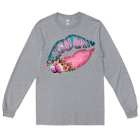 Heather Grey Eared Turquoise Pink Easter Lips Long Sleeve Tee - Bettercallsaul