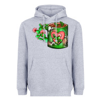 Heather Grey Cactus Coffee cup Heavyweight Hoodie - FaDigitalArtStudio