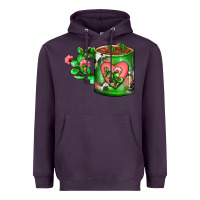Plum Cactus Coffee cup Heavyweight Hoodie - FaDigitalArtStudio