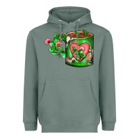 Sage Cactus Coffee cup Heavyweight Hoodie - FaDigitalArtStudio