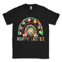 Black Happy Easter Rainbow Classic Tee - BundleAndBundleShop