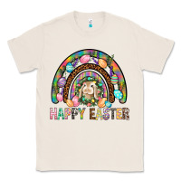 Natural Happy Easter Rainbow Classic Tee - BundleAndBundleShop
