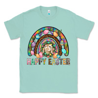 Seafoam Happy Easter Rainbow Classic Tee - BundleAndBundleShop