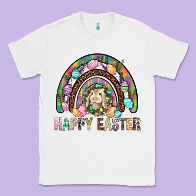 Happy Easter Rainbow Classic Tee Designed By Bundleandbundleshop