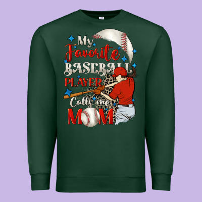 My Favorite Baseball Player Calls Me Mom Premium Sweatshirt Designed By Fadigitalartstudio