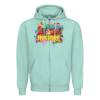 Seafoam teach love inspire Zipper Hoodie - CowGirlArtShop