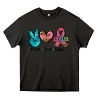 Asphalt peace love  cure Heavy Core Tee - AdoDesignShop