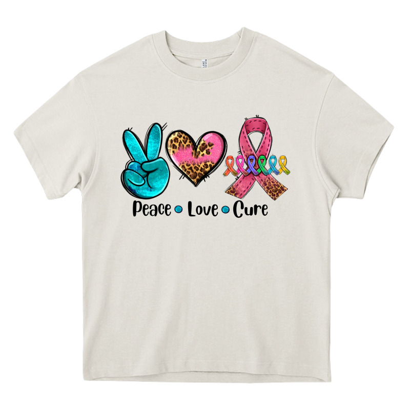 Peace Love  Cure Heavy Core Tee by AdoDesignShop | Teevron