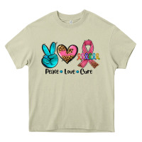 Mossy peace love  cure Heavy Core Tee - AdoDesignShop