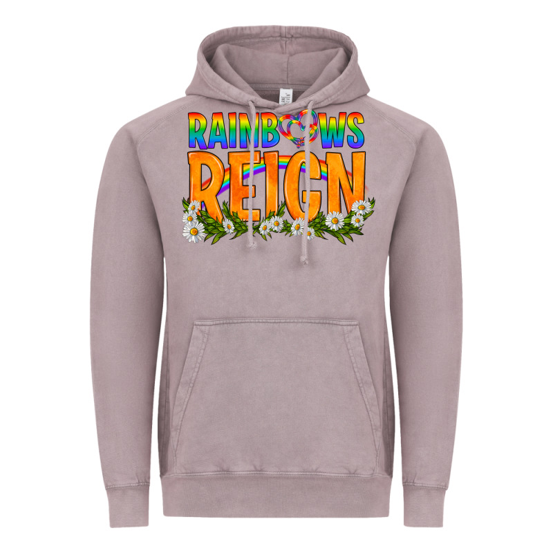 Lgbtq+ Rainbows Reign Vintage Hoodie by BundleAndBundleShop | Teevron