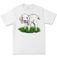 White Baby Angora Goat Premium Tee - LillyAllenDesigns