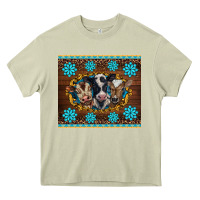 Mossy western baby cow turquoise gemstones  leopards Heavy Core Tee - BarkalooDesign