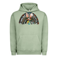 Pigment Oil Green easter rainbow Urban Hoodie - CowhideDigitalArt