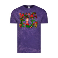 Cloud Purple Christmas Mama Elf Vintage Tee - BundleAndBundleShop