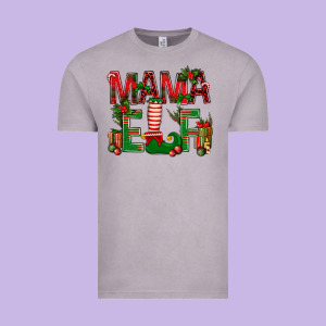 Christmas Mama Elf Vintage Tee Designed By Bundleandbundleshop