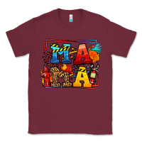 Burgundy leopard frame firefighter mama Mother's Day Classic Tee - LillyAllenDesigns
