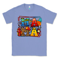Colony Blue leopard frame firefighter mama Mother's Day Classic Tee - LillyAllenDesigns