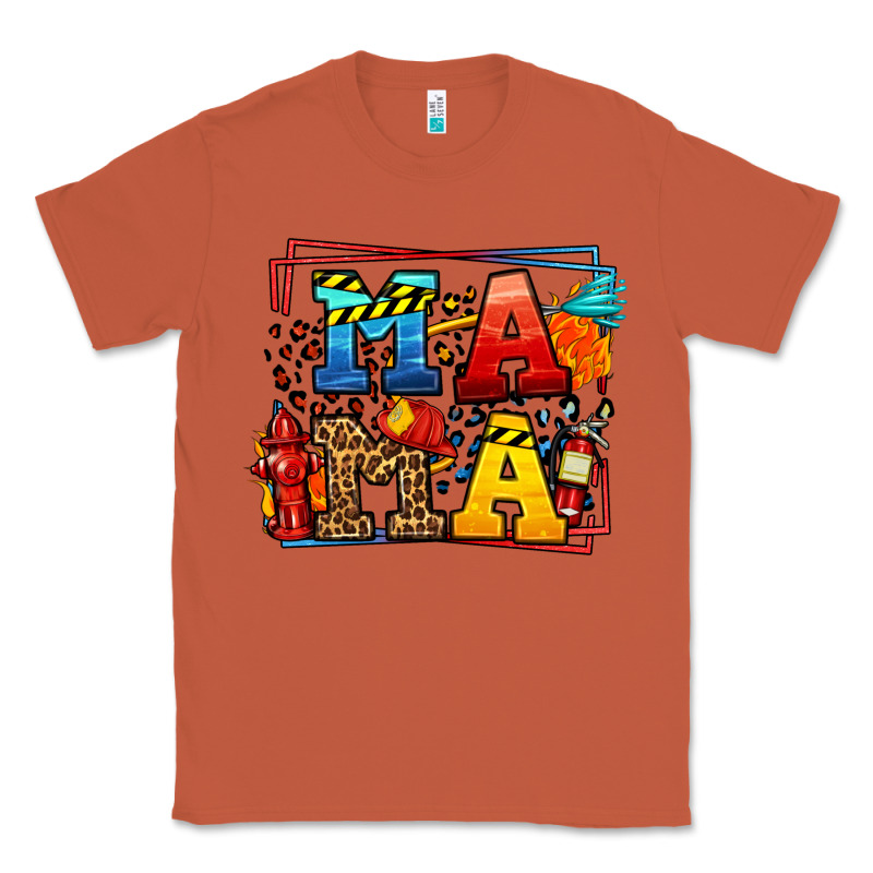 Leopard Frame Firefighter Mama Mother's Day Classic Tee by LillyAllenDesigns | Teevron