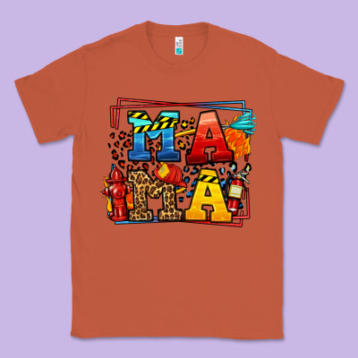 Leopard Frame Firefighter Mama Mother's Day Classic Tee Designed By Lillyallendesigns
