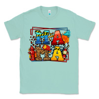Seafoam leopard frame firefighter mama Mother's Day Classic Tee - LillyAllenDesigns