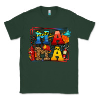 Sports Green leopard frame firefighter mama Mother's Day Classic Tee - LillyAllenDesigns