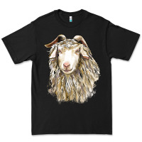 Black Angora Goat Face Premium Tee - LillyAllenDesigns