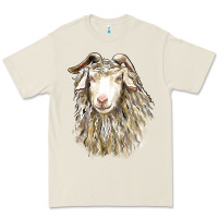 Bone Angora Goat Face Premium Tee - LillyAllenDesigns