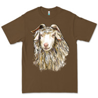 Cacao Angora Goat Face Premium Tee - LillyAllenDesigns