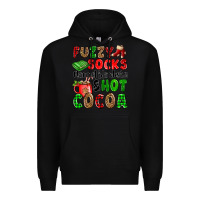 Black fuzzy socks flannel blankets and hot cocoa Premium Hoodie - OliviaCreatesArt