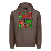 Coffee fuzzy socks flannel blankets and hot cocoa Premium Hoodie - OliviaCreatesArt