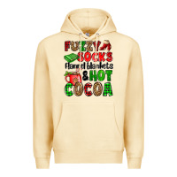 Pina Colada fuzzy socks flannel blankets and hot cocoa Premium Hoodie - OliviaCreatesArt