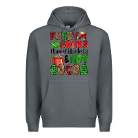 Rock fuzzy socks flannel blankets and hot cocoa Premium Hoodie - OliviaCreatesArt