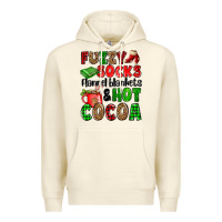 Sandshell fuzzy socks flannel blankets and hot cocoa Premium Hoodie - OliviaCreatesArt