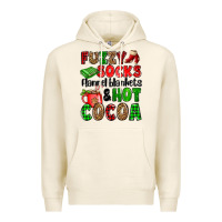 Tofu fuzzy socks flannel blankets and hot cocoa Premium Hoodie - OliviaCreatesArt