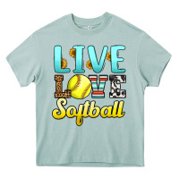 Arona live love softball Heavy Core Tee - LillyAllenDesigns