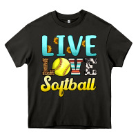 Asphalt live love softball Heavy Core Tee - LillyAllenDesigns