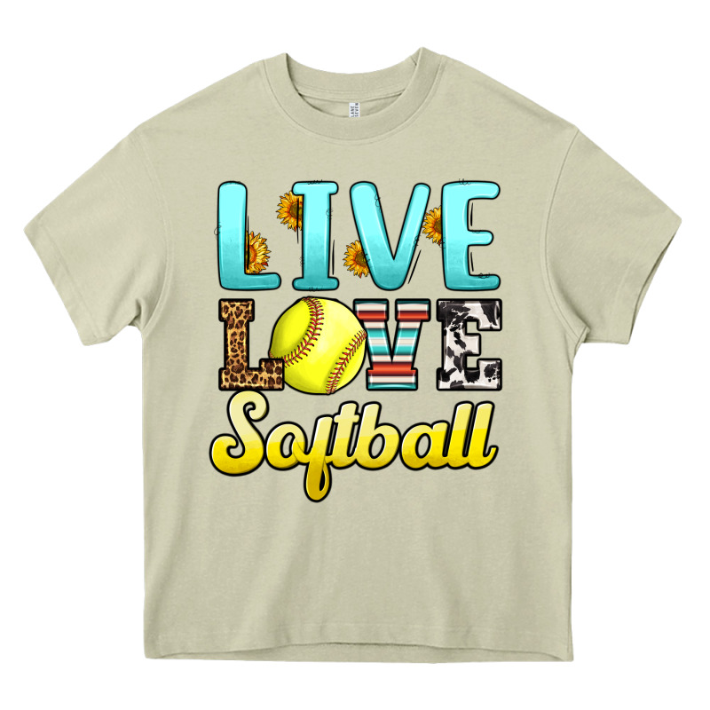Live Love Softball Heavy Core Tee by LillyAllenDesigns | Teevron