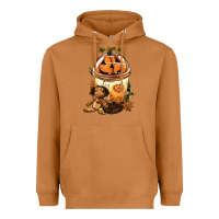 Meerkat Halloween Jack O Lantern Bobba Cup Heavyweight Hoodie - FaDigitalArtStudio