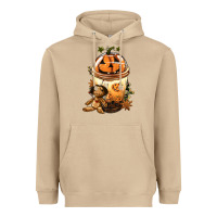 Mushroom Halloween Jack O Lantern Bobba Cup Heavyweight Hoodie - FaDigitalArtStudio